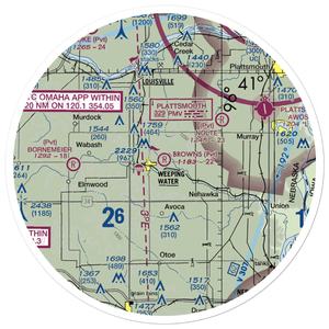 Browns Airport (NE69) VFR Sectional Sticker (30 mile)