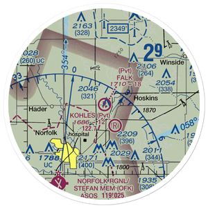 Falk Air Field (NE67) VFR Sectional Sticker (20 mile)