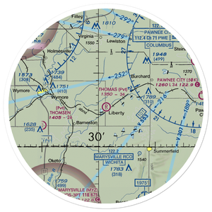 Thomas Airport (NE57) VFR Sectional Sticker (30 mile)