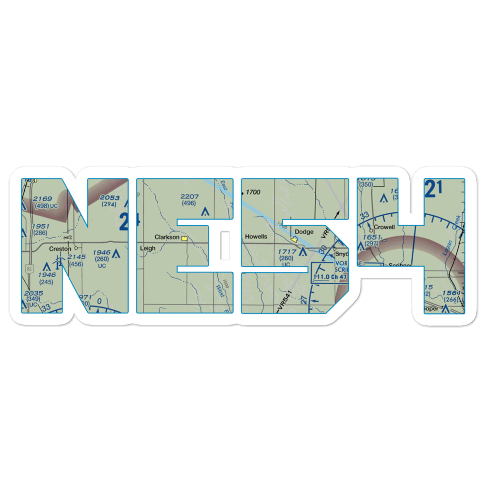 Dostal-Bradley Airport (NE54) VFR Sectional Sticker 