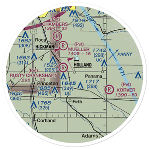 Liesveld Airport (NE53) VFR Sectional Sticker (20 mile)