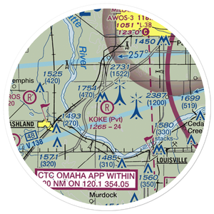 Koke Airport (NE49) VFR Sectional Sticker (20 mile)