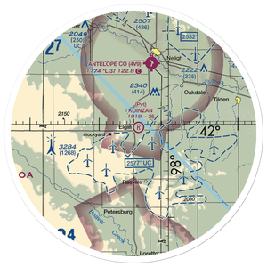 Koinzan Airport (NE44) VFR Sectional Sticker (30 mile)