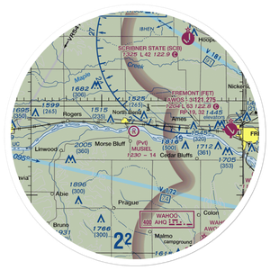 Musiel Airport (NE43) VFR Sectional Sticker (30 mile)