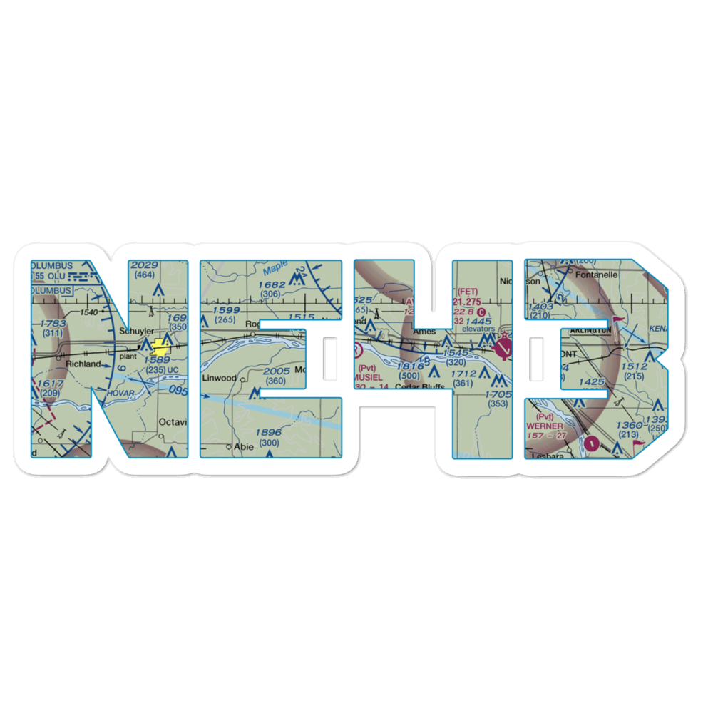 Musiel Airport (NE43) VFR Sectional Sticker 