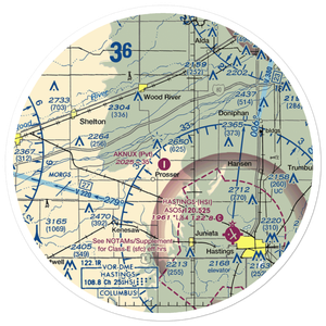 Aknux Airport (NE38) VFR Sectional Sticker (30 mile)