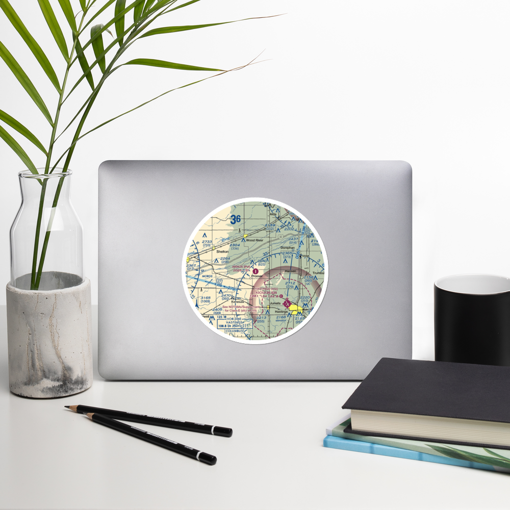 Aknux Airport (NE38) VFR Sectional Sticker (30 mile) 