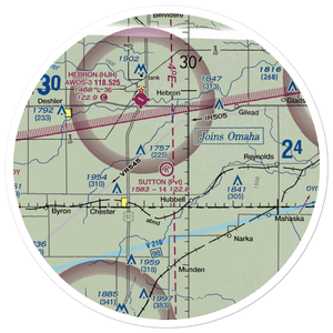Sutton Airport (NE35) VFR Sectional Sticker (30 mile)