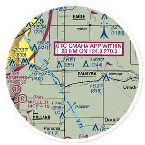 Clearidge Airport (NE33) VFR Sectional Sticker (20 mile)