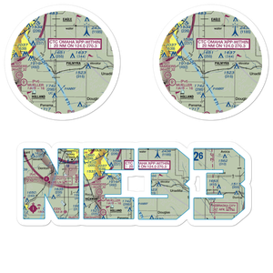Clearidge Airport (NE33) VFR Sectional Sticker Pack