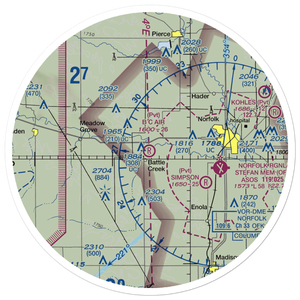 B.C. Air Airport (NE31) VFR Sectional Sticker (30 mile)