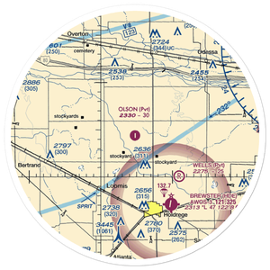 Olson Field (NE30) VFR Sectional Sticker (30 mile)