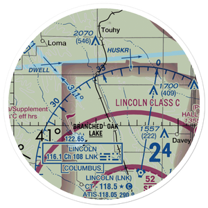 Polaks Sky Ranch Airport (NE24) VFR Sectional Sticker (20 mile)