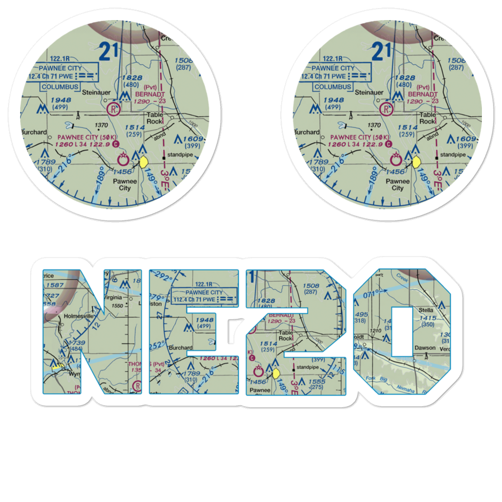 Bernadt Airport (NE20) VFR Sectional Sticker Pack 