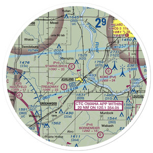 Starns Auxiliary Airport (NE15) VFR Sectional Sticker (30 mile)