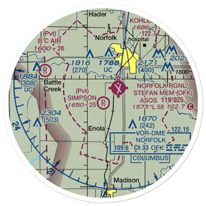 Simpson Airport (NE09) VFR Sectional Sticker (20 mile)