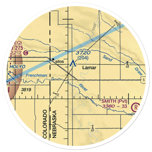 Larrabee Farm Airport (NE08) VFR Sectional Sticker (20 mile)