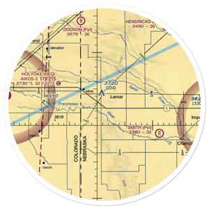 Larrabee Farm Airport (NE08) VFR Sectional Sticker (30 mile)