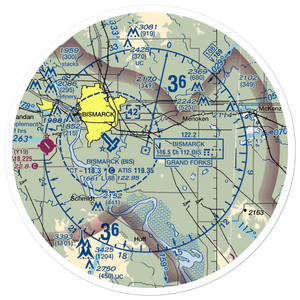 Cloud Nine Airport (ND98) VFR Sectional Sticker (30 mile)