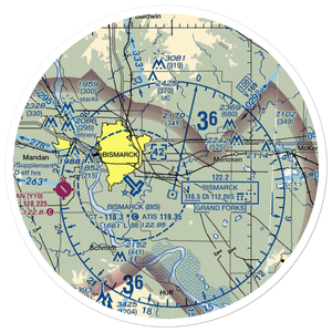 Sauter Airport (ND96) VFR Sectional Sticker (30 mile)