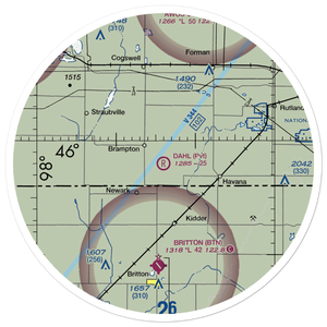 Dahl Private Airport (ND90) VFR Sectional Sticker (30 mile)