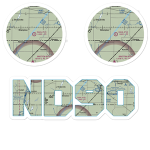 Dahl Private Airport (ND90) VFR Sectional Sticker Pack