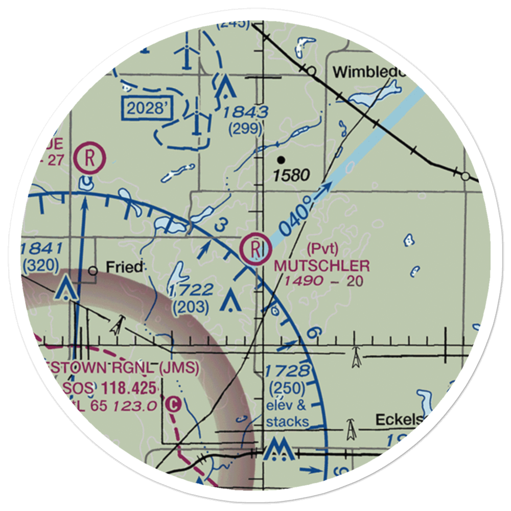 Mutschler Field (ND89) VFR Sectional Sticker (20 mile) 