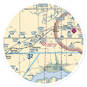 Y-Rock Airport (ND82) VFR Sectional Sticker (30 mile)