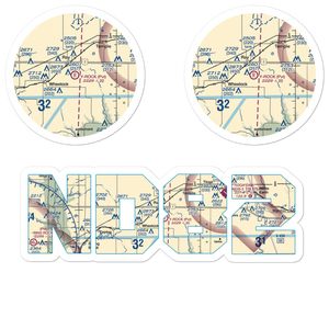 Y-Rock Airport (ND82) VFR Sectional Sticker Pack
