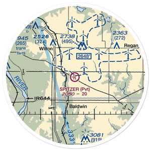 Spitzer Airport (ND80) VFR Sectional Sticker (20 mile)