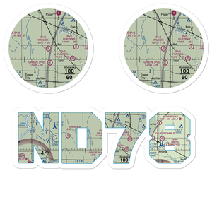 Wilcox Farm Airport (ND78) VFR Sectional Sticker Pack