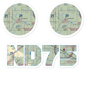 Pete's Tractor Salvage Airport (ND75) VFR Sectional Sticker Pack