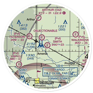 Smith Private Airport (ND74) VFR Sectional Sticker (20 mile)