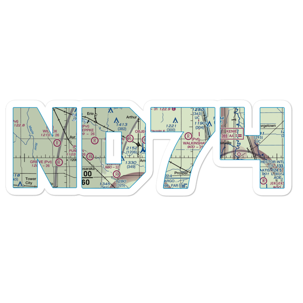 Smith Private Airport (ND74) VFR Sectional Sticker 