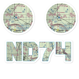 Smith Private Airport (ND74) VFR Sectional Sticker Pack