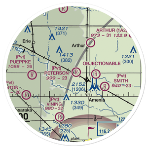 Peterson Airport (ND73) VFR Sectional Sticker (20 mile)
