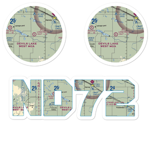 Lonetree Airstrip (ND72) VFR Sectional Sticker Pack