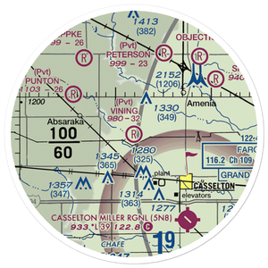 Vining Airport (ND68) VFR Sectional Sticker (20 mile)