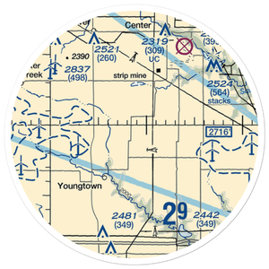 Letzring Airport (ND65) VFR Sectional Sticker (20 mile)
