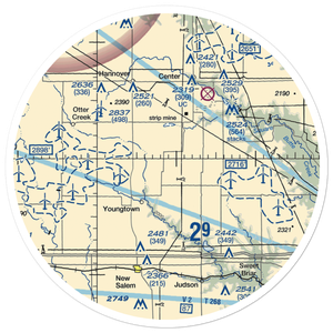 Letzring Airport (ND65) VFR Sectional Sticker (30 mile)