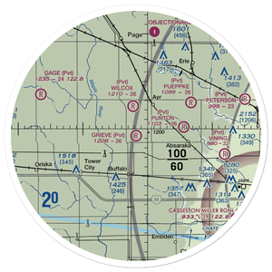 Grieve Airport (ND59) VFR Sectional Sticker (30 mile)