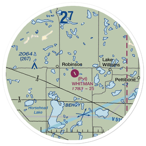Whitman Field (ND54) VFR Sectional Sticker (20 mile)
