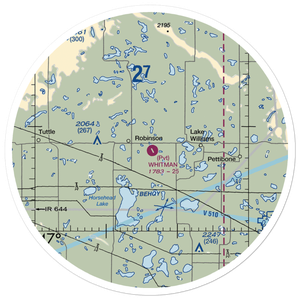 Whitman Field (ND54) VFR Sectional Sticker (30 mile)