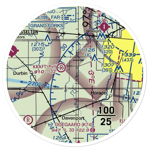 True North Airpark (ND52) VFR Sectional Sticker (20 mile)