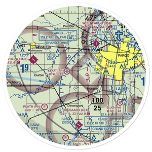 True North Airpark (ND52) VFR Sectional Sticker (30 mile)