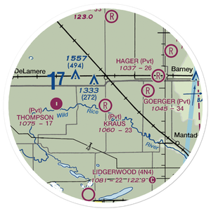 Krause Private Airport (ND49) VFR Sectional Sticker (20 mile)