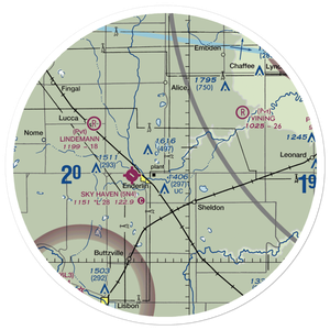 Geske Airfield (ND47) VFR Sectional Sticker (30 mile)