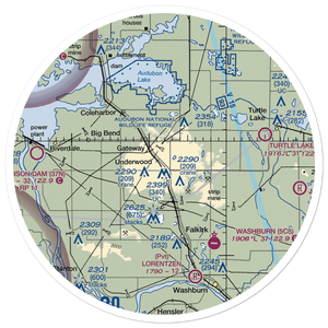 Underwood Airport (ND44) VFR Sectional Sticker (30 mile)
