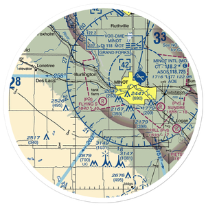 Flying S Ranch Airport (ND43) VFR Sectional Sticker (30 mile)