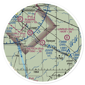 Warren Pietsch Airport (ND42) VFR Sectional Sticker (20 mile)